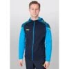 JAKO Kapuzenjacke Performance (Polyester-Fleece) Marineblau/hellblau Herren