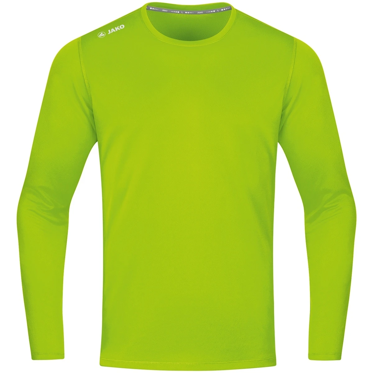 JAKO Sport-Langarmshirt Run 2.0 (100% Polyester, Atmungsaktiv) Neongrün Herren