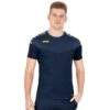 JAKO Sport-Tshirt Champ 2.0 (100% Polyester) Marine/blau/gelb Herren