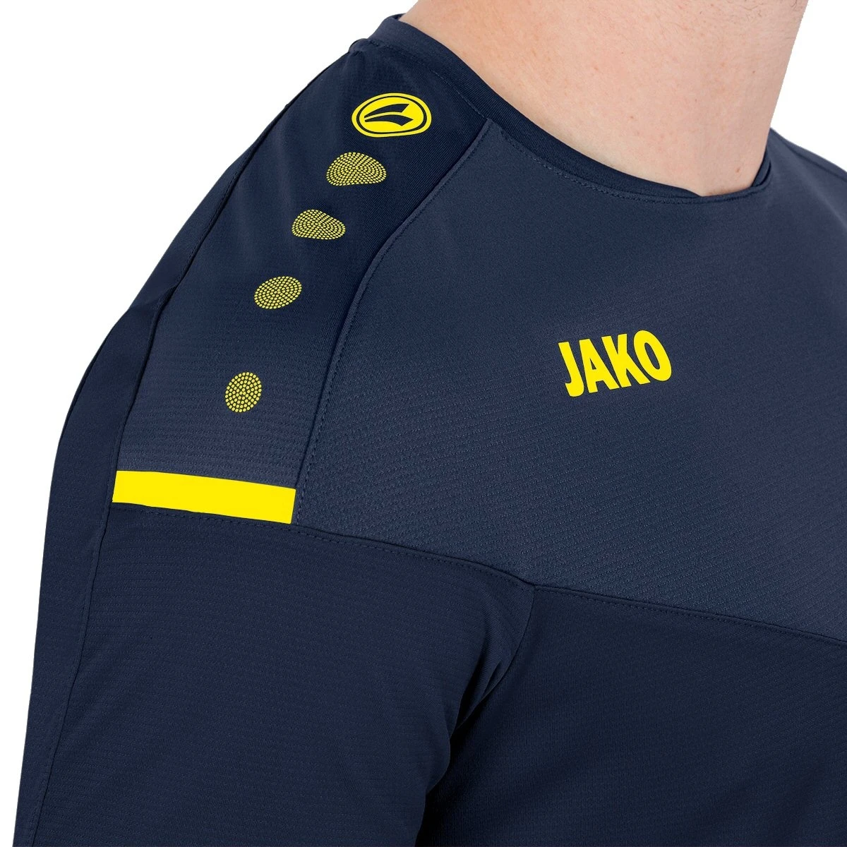 JAKO Sport-Tshirt Champ 2.0 (100% Polyester) Marine/blau/gelb Herren – Bild 3