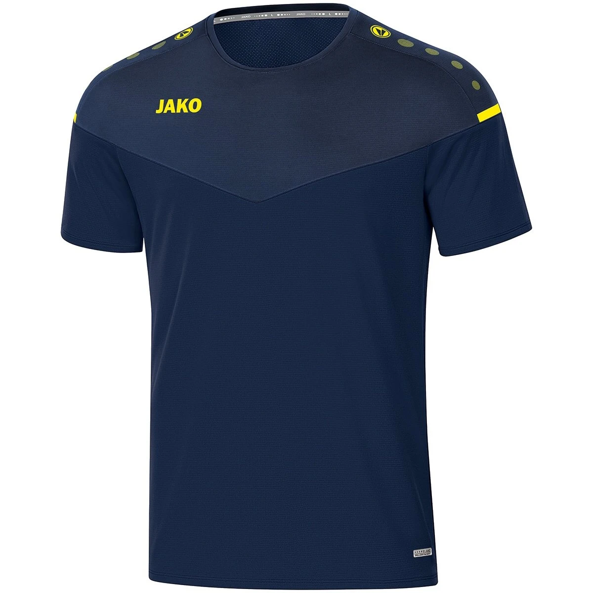 JAKO Sport-Tshirt Champ 2.0 (100% Polyester) Marine/blau/gelb Herren – Bild 7