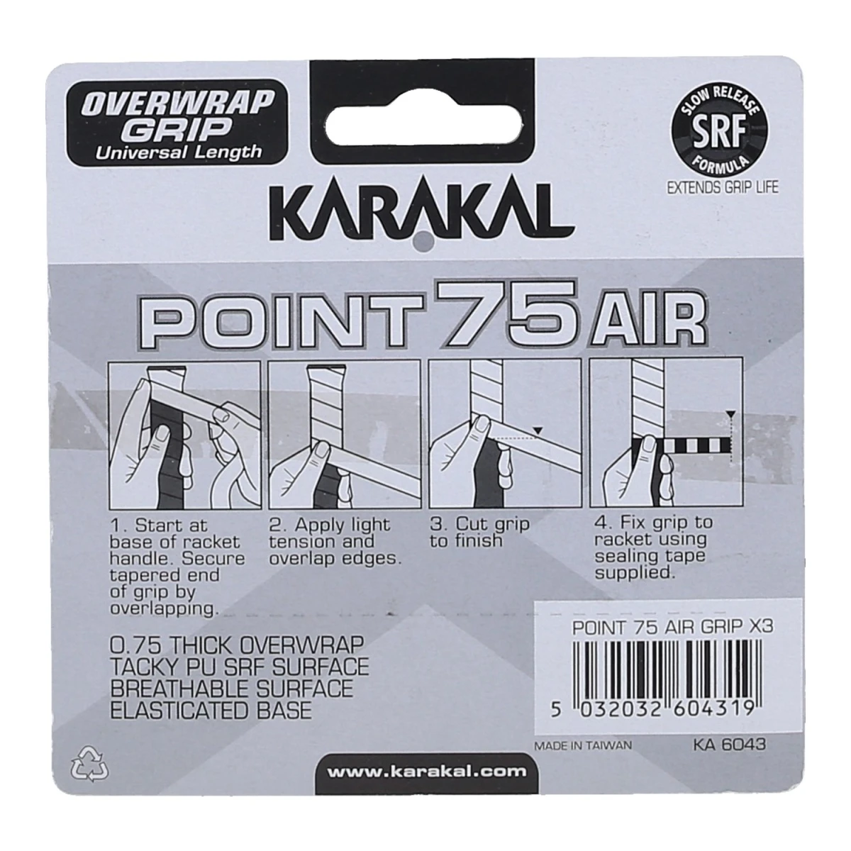 Karakal Overgrip Point Air 0.75mm Blau 3er – Bild 2