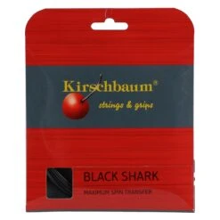 Kirschbaum Tennissaite Black Shark (Haltbarkeit+Spin) Schwarz 12m Set