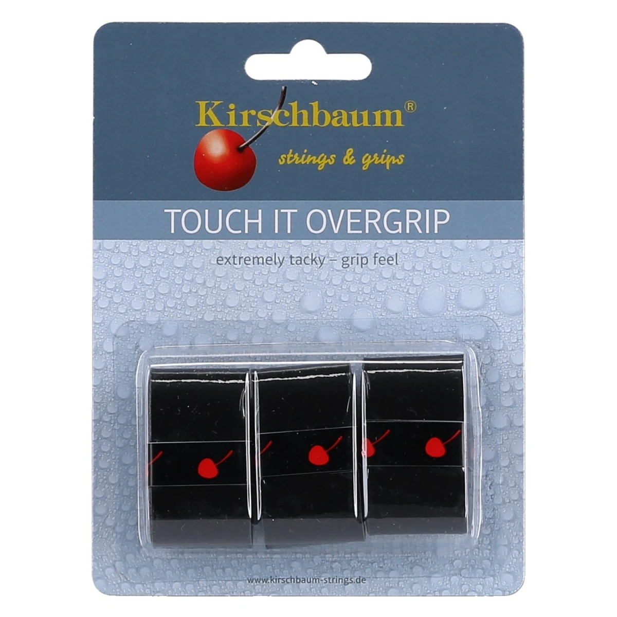 Kirschbaum Overgrip Touch It 0.5mm (extreme Griffigkeit) Schwarz 3er