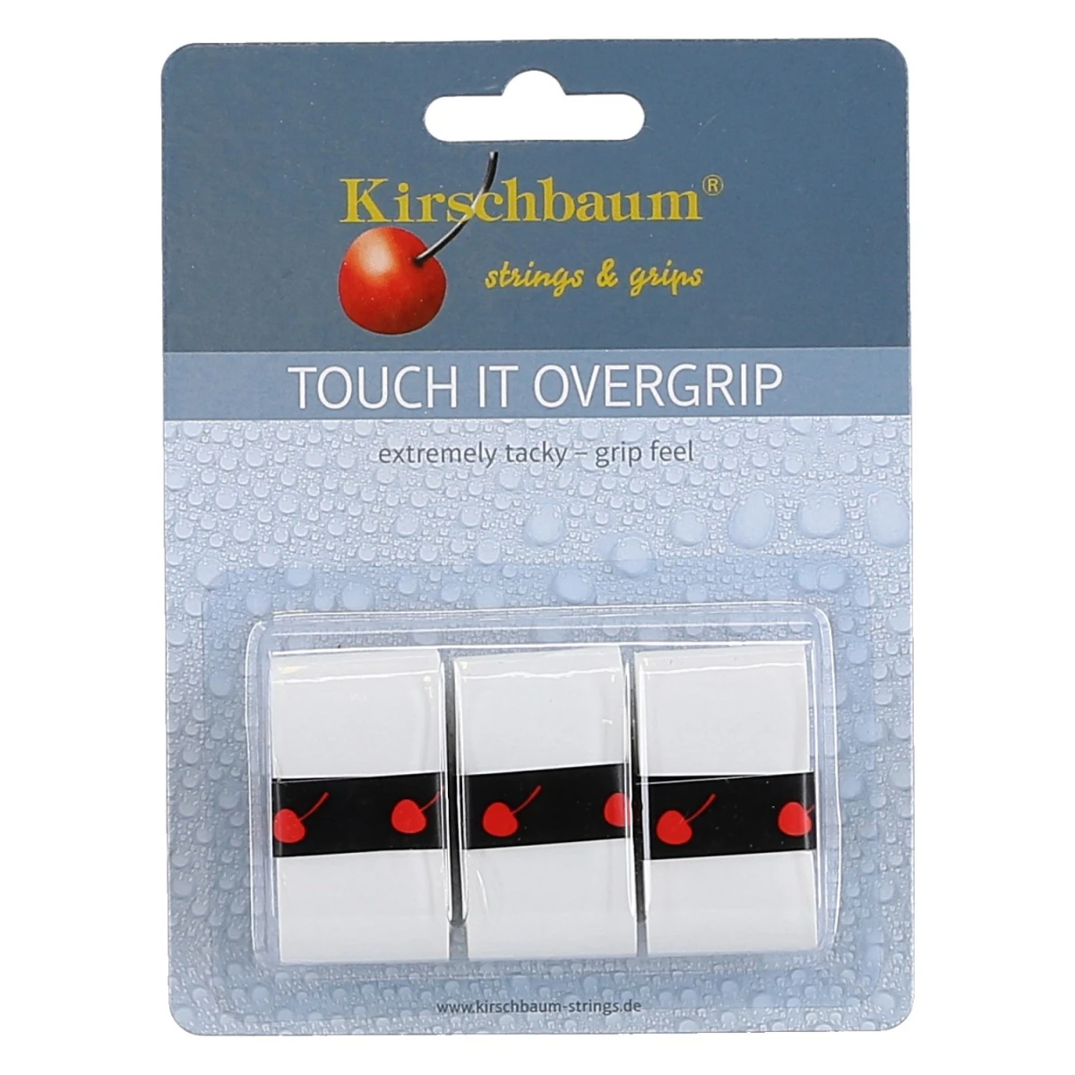 Kirschbaum Overgrip Touch It 0.5mm (extreme Griffigkeit) Weiss 3er