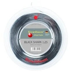 Kirschbaum Tennissaite Black Shark (Haltbarkeit+Spin) Schwarz 200m Rolle