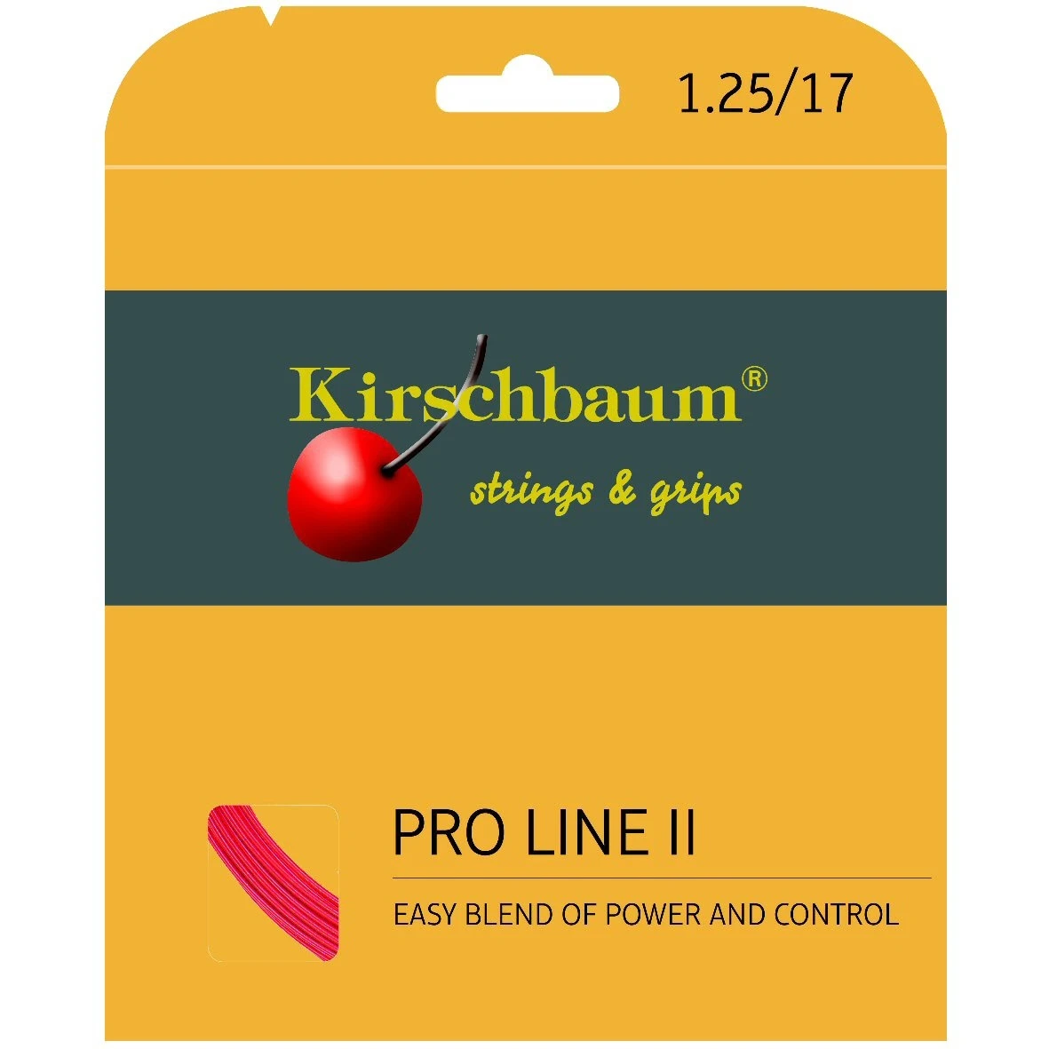 Kirschbaum Tennissaite Pro Line No. II (Haltbarkeit+Kontrolle) Rot 12m Set