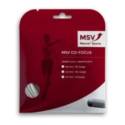 MSV Tennissaite Co Focus (Haltbarkeit+Kontrolle) Weiss 12m Set
