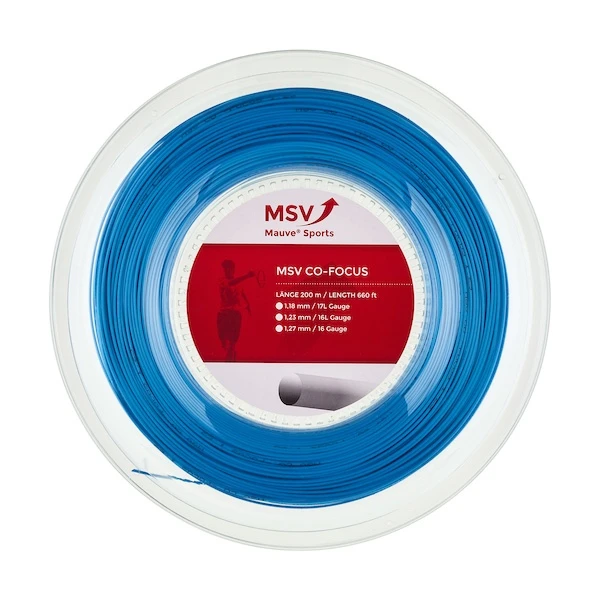 MSV Tennissaite Co Focus (Haltbarkeit+Kontrolle) Hellblau 200m Rolle