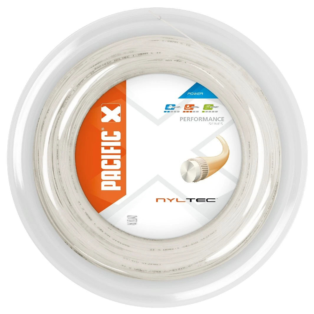 Pacific Tennissaite Nyltec Weiss 200m Rolle