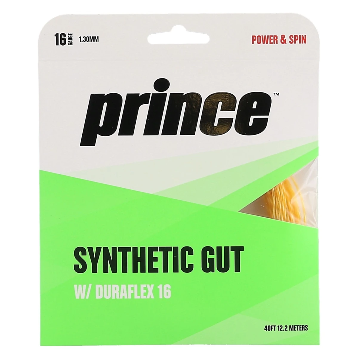Prince Tennissaite Synthetic Gut Duraflex (Allround+Haltbarkeit) Gold 12m Set – Bild 2