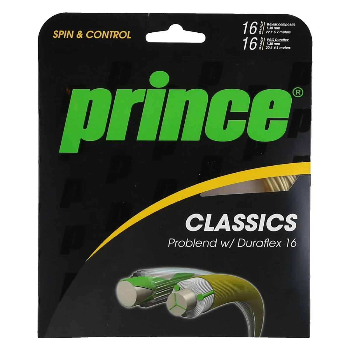 Prince Tennissaite Pro Blend Mit Duraflex Hybrid (Haltbarkeit+Kontrolle) 6,1+6,7m Set