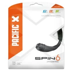 Besaitung Mit Tennissaite Pacific Spin 6 Schwarz