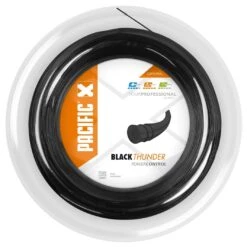 Pacific Tennissaite Black Thunder (Power+Haltbarkeit) 1,25mm Schwarz 200m Rolle