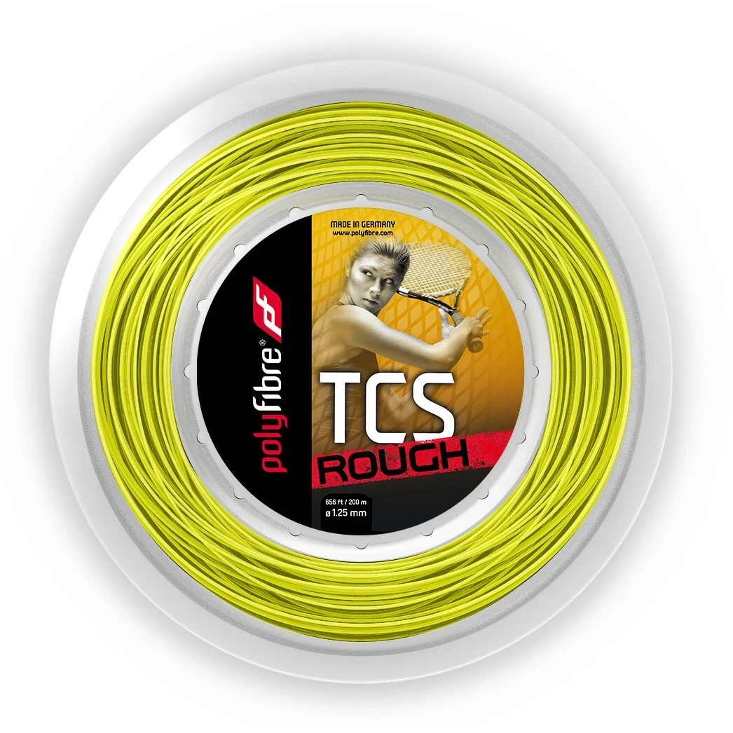 Polyfibre Tennissaite TCS Rough (Haltbarkeit+Spin) Gelb 200m Rolle