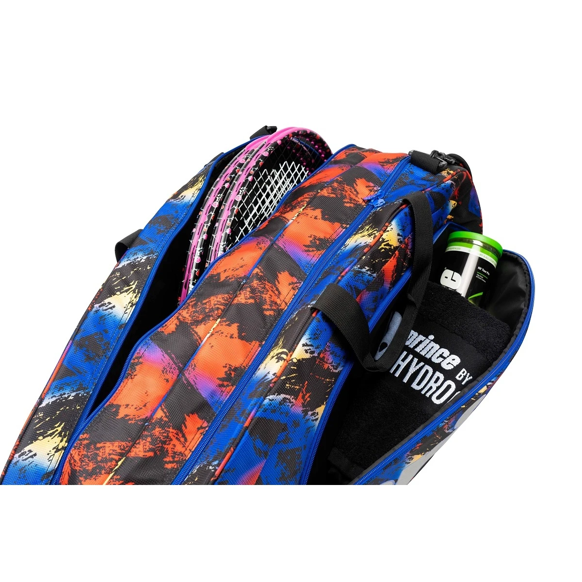 Prince Tennis-Racketbag Random (Schlägertasche, 2 Hauptfächer) Schwarz 9er – Bild 2