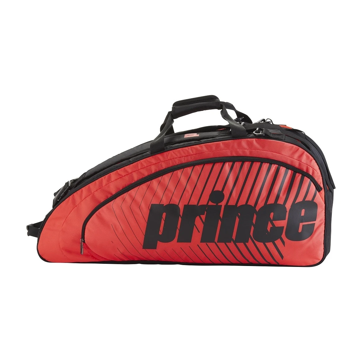 Prince Tennis-Racketbag (Schlägertasche, 2 Hauptfächer) Tour Future 6er Rot/schwarz – Bild 5