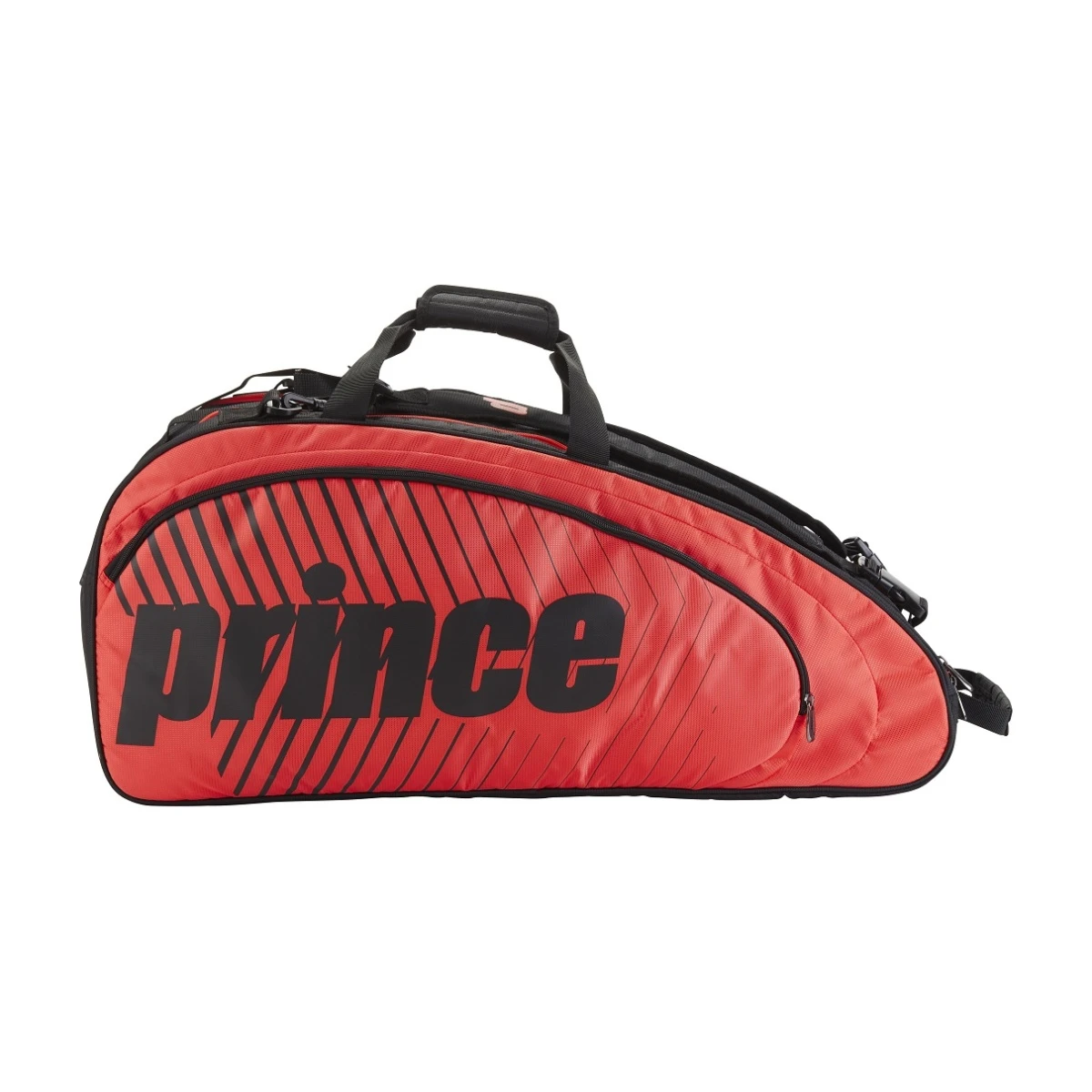 Prince Tennis-Racketbag (Schlägertasche, 2 Hauptfächer) Tour Future 6er Rot/schwarz – Bild 6