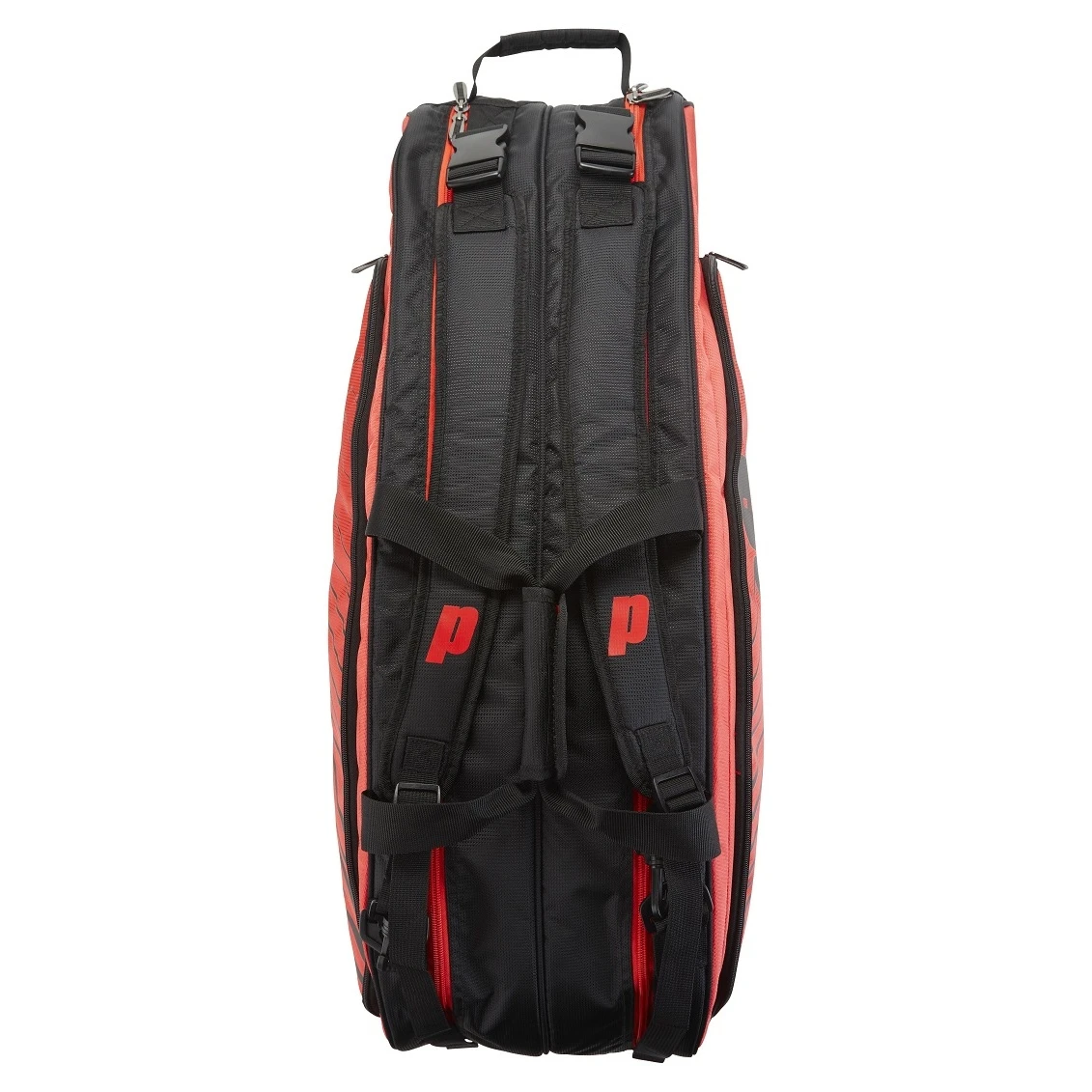 Prince Tennis-Racketbag (Schlägertasche, 2 Hauptfächer) Tour Future 6er Rot/schwarz – Bild 2