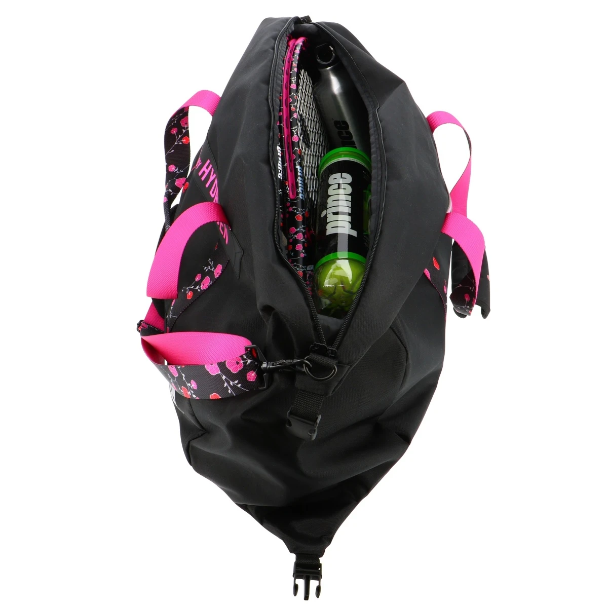 Prince Sporttasche Lady Mary Duffel 2022 Schwarz/pink - 75x23x23cm - 1 Hauptfach – Bild 2