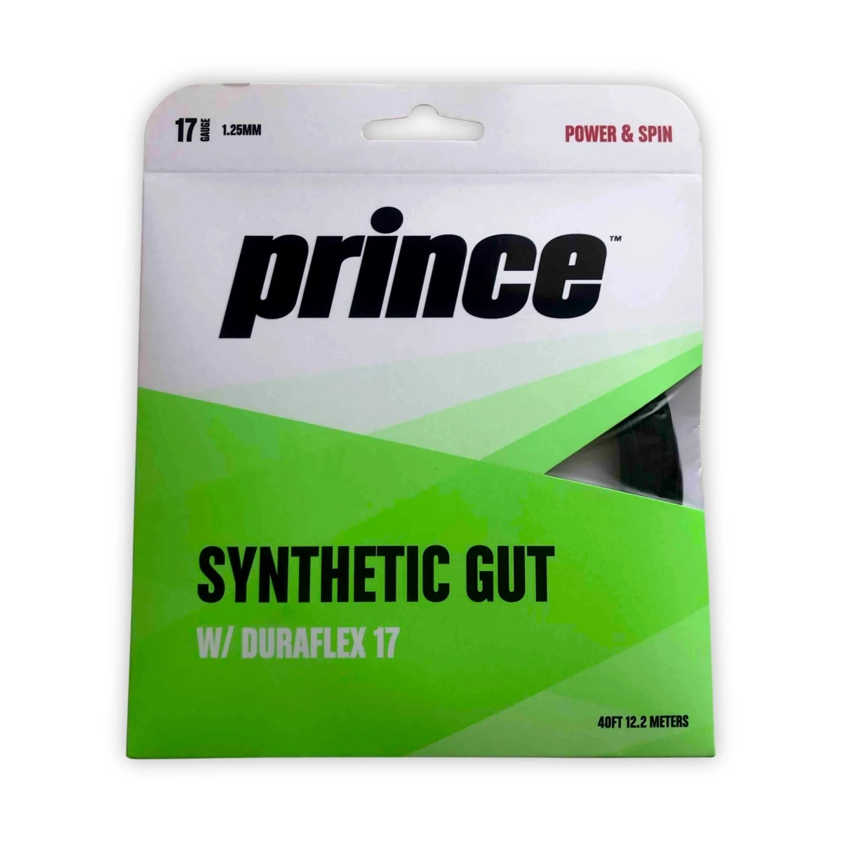Prince Tennissaite Synthetic Gut Duraflex (Allround+Haltbarkeit) Schwarz 12m Set – Bild 3