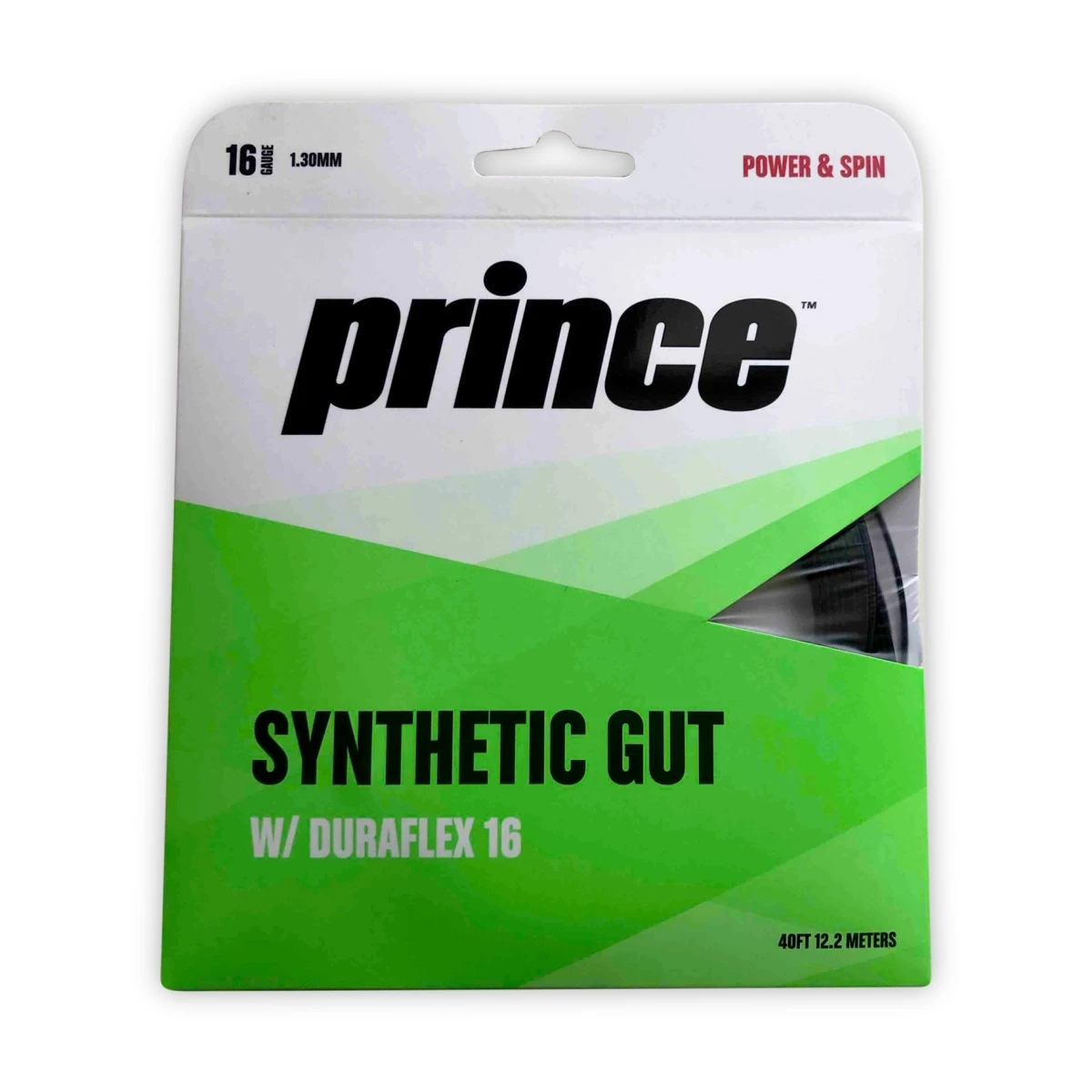 Prince Tennissaite Synthetic Gut Duraflex (Allround+Haltbarkeit) Schwarz 12m Set