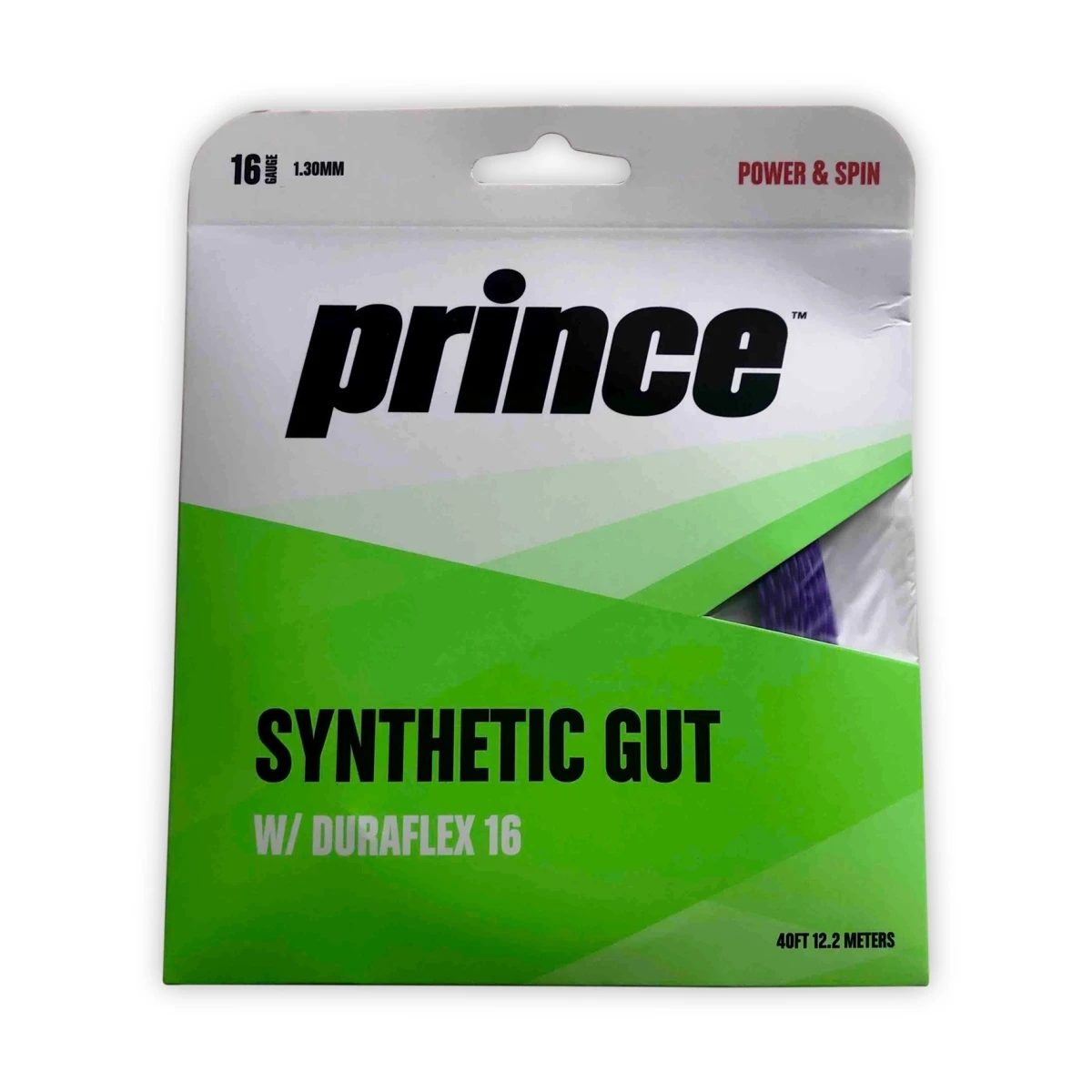 Prince Tennissaite Synthetic Gut Duraflex (Allround+Haltbarkeit) Violett 12m Set
