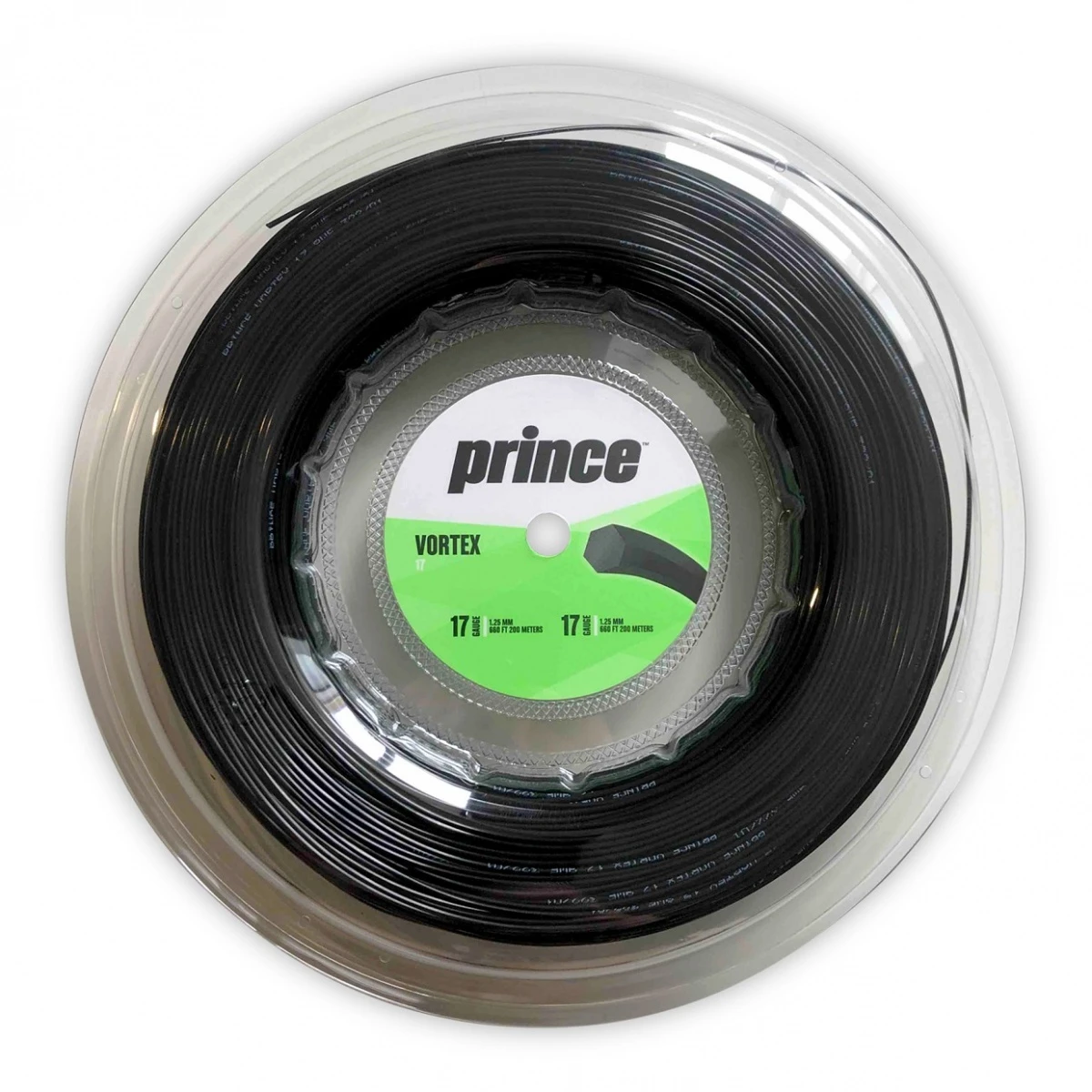 Prince Tennissaite Vortex (Haltbarkeit+Spin) Schwarz 200m Rolle