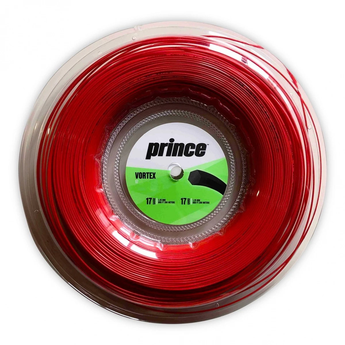 Prince Tennissaite Vortex (Haltbarkeit+Spin) Rot 200m Rolle