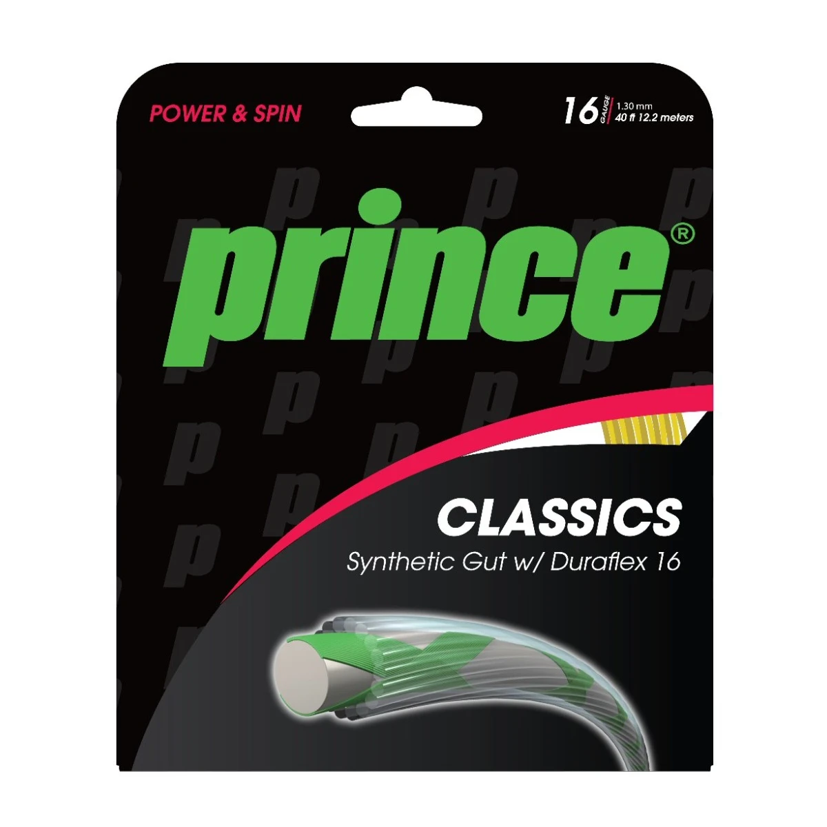 Prince Tennissaite Synthetic Gut Duraflex (Allround+Haltbarkeit) Gold 12m Set