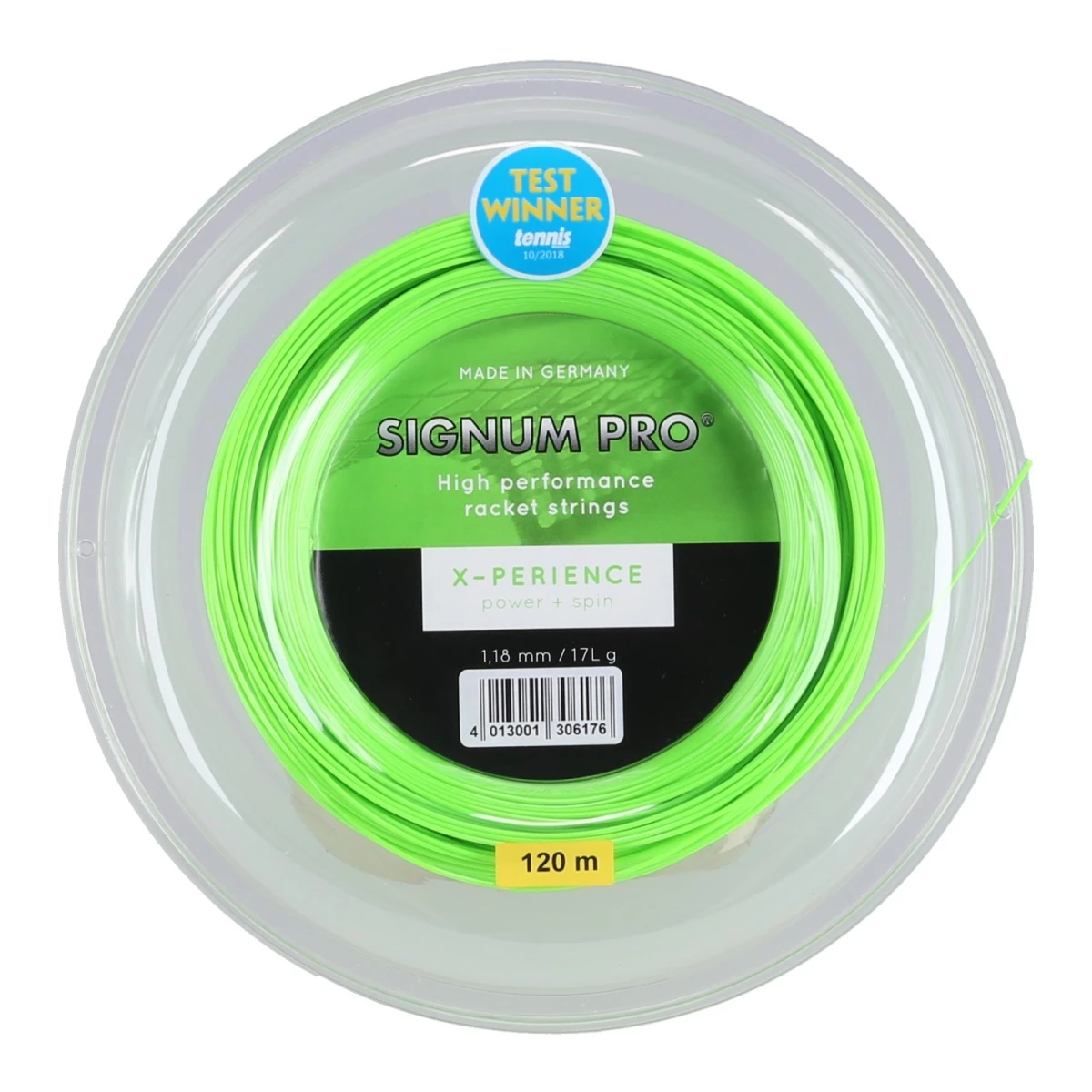 Signum Pro Tennissaite X-perience (Haltbarkeit+Spin) Grün 120m Rolle – Bild 4