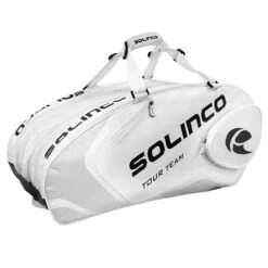Solinco Racketbag Tour Team Whiteout (Schlägertasche, 3 Hauptfächer, Thermofach, Schuhfach) Weiss 15er