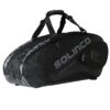 Solinco Racketbag Tour Team Blackout (Schlägertasche, 3 Hauptfächer, Thermofach, Schuhfach) Schwarz 15er