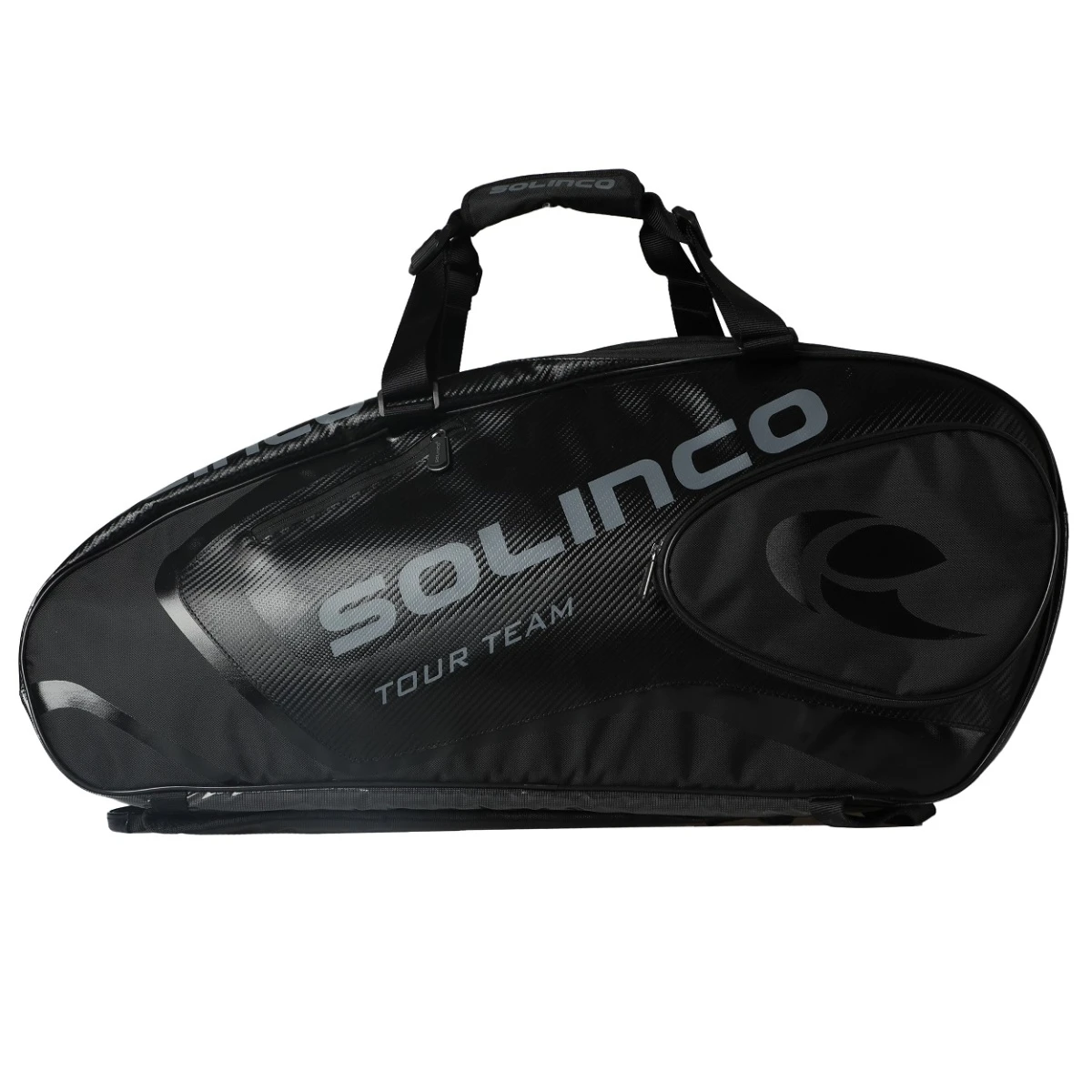 Solinco Racketbag Tour Team Blackout (Schlägertasche, 3 Hauptfächer, Thermofach, Schuhfach) Schwarz 15er – Bild 4