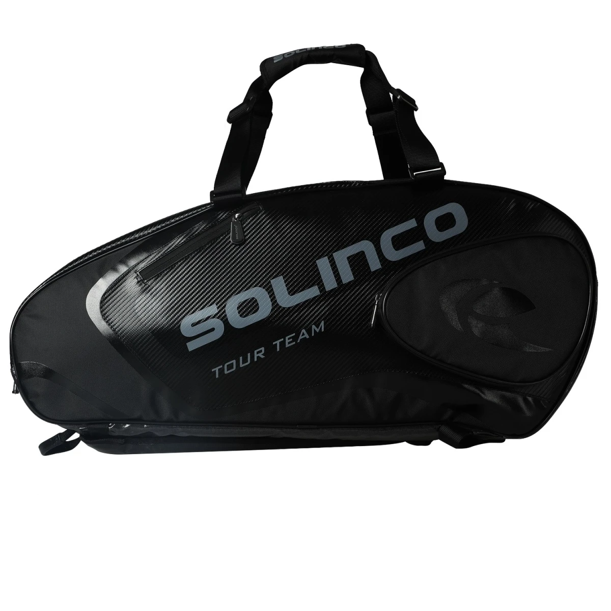 Solinco Racketbag Tour Team Blackout (Schlägertasche, 2 Hauptfächer, Thermofach) Schwarz 6er – Bild 3