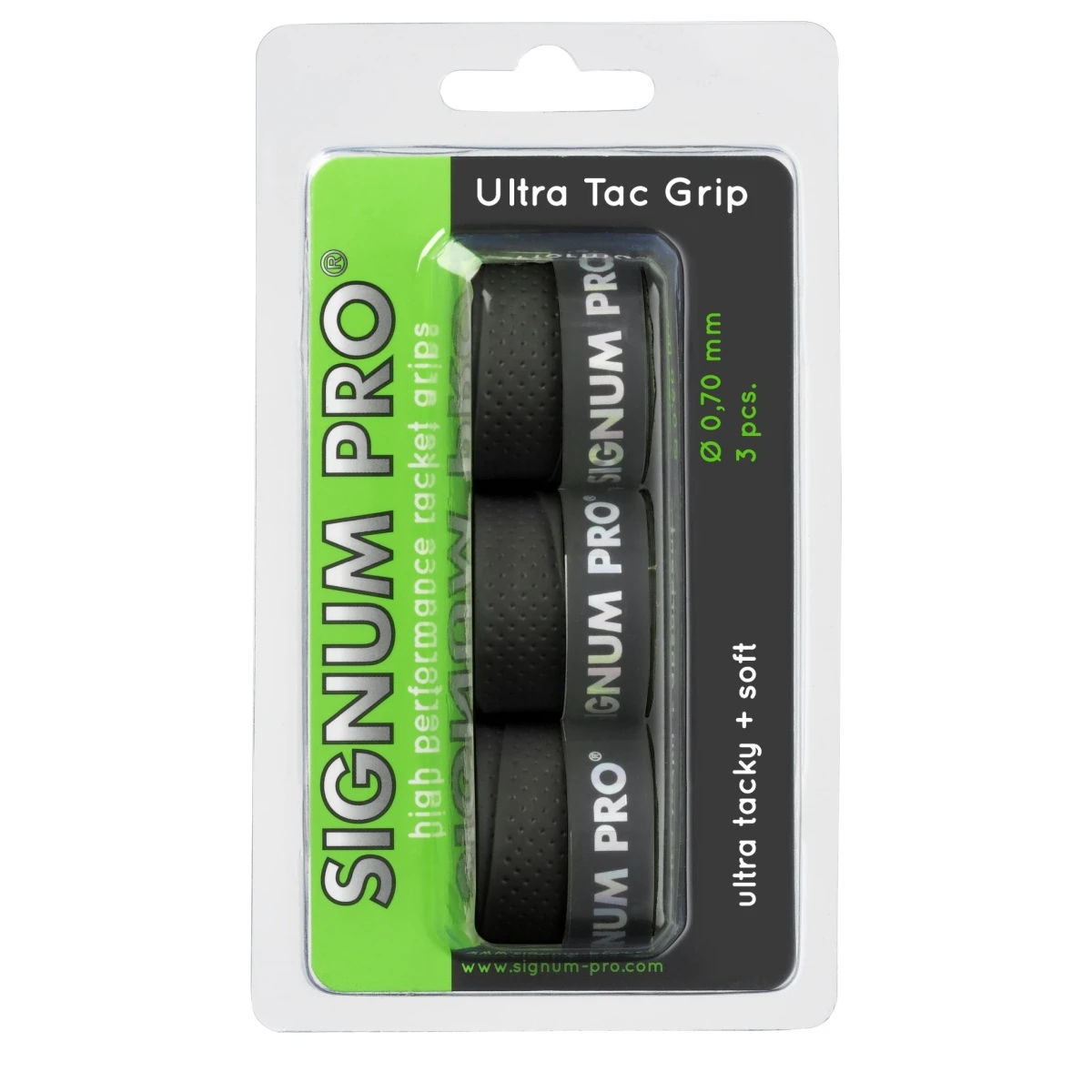 Signum Pro Overgrip UltraTac 0.70mm Schwarz 3er
