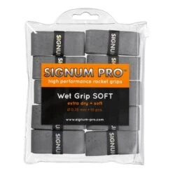 Signum Pro Overgrip Wet Soft 0.60mm Grau 10er Clip-Beutel