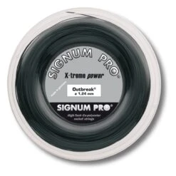Signum Pro Tennissaite Outbreak (Haltbarkeit+Power) Anthrazit 200 Meter Rolle