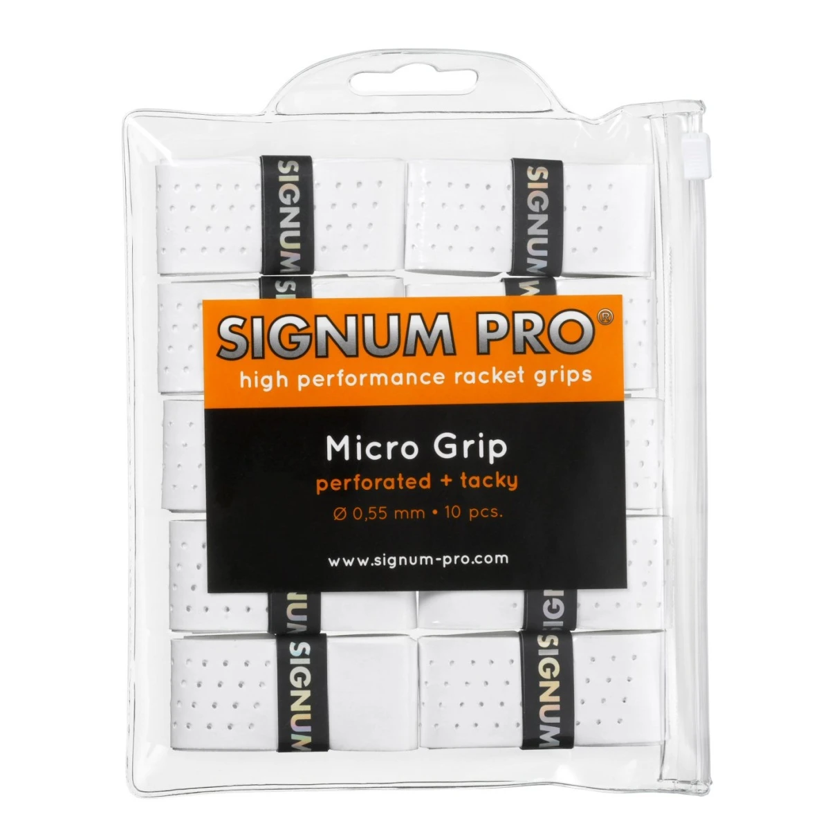 Signum Pro Overgrip Micro 0.55mm Weiss 10er Clip-Beutel