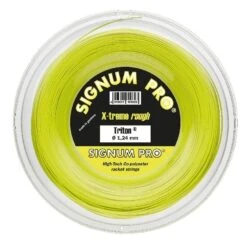 Signum Pro Tennissaite Triton (Haltbarkeit+Spin) Lemongelb 200m Rolle
