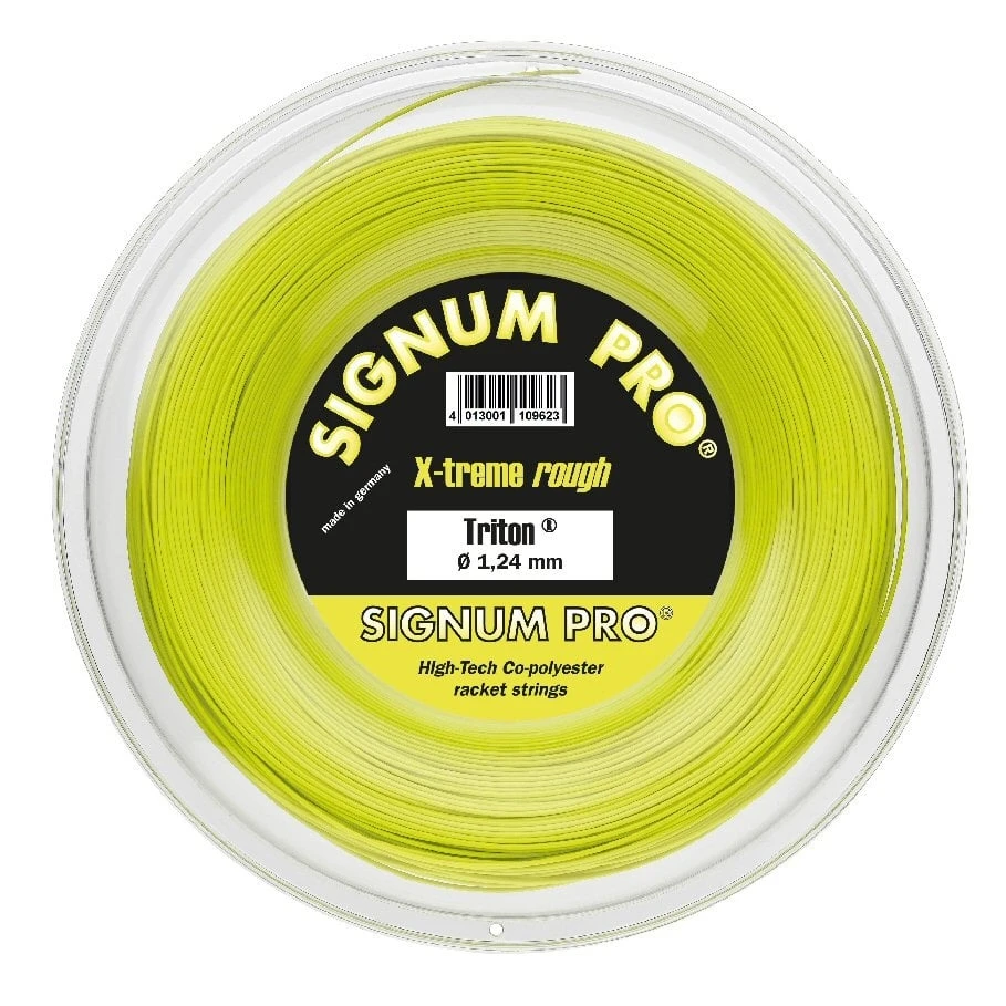 Signum Pro Tennissaite Triton (Haltbarkeit+Spin) Lemongelb 200m Rolle