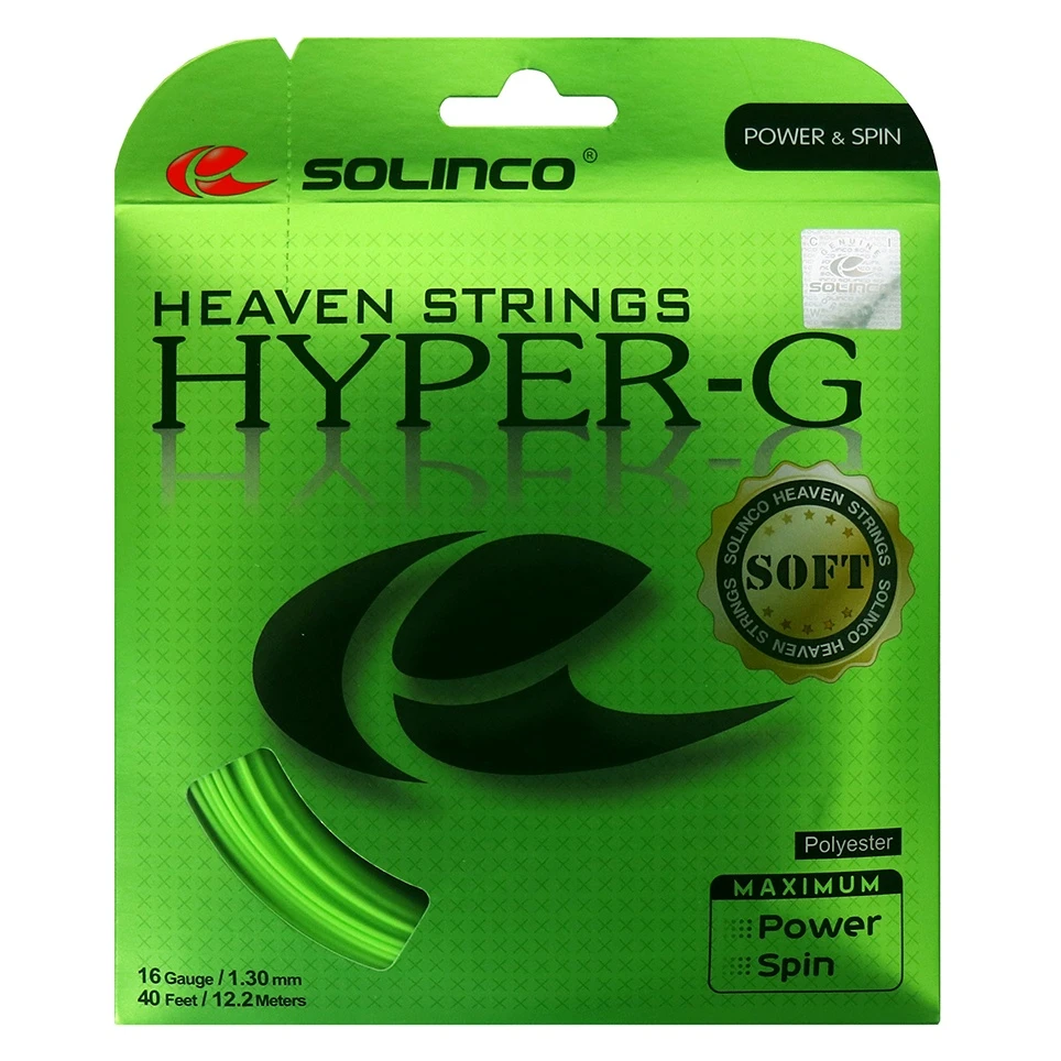 Solinco Tennissaite Hyper G SOFT (Haltbarkeit+Touch) Grün 12m Set