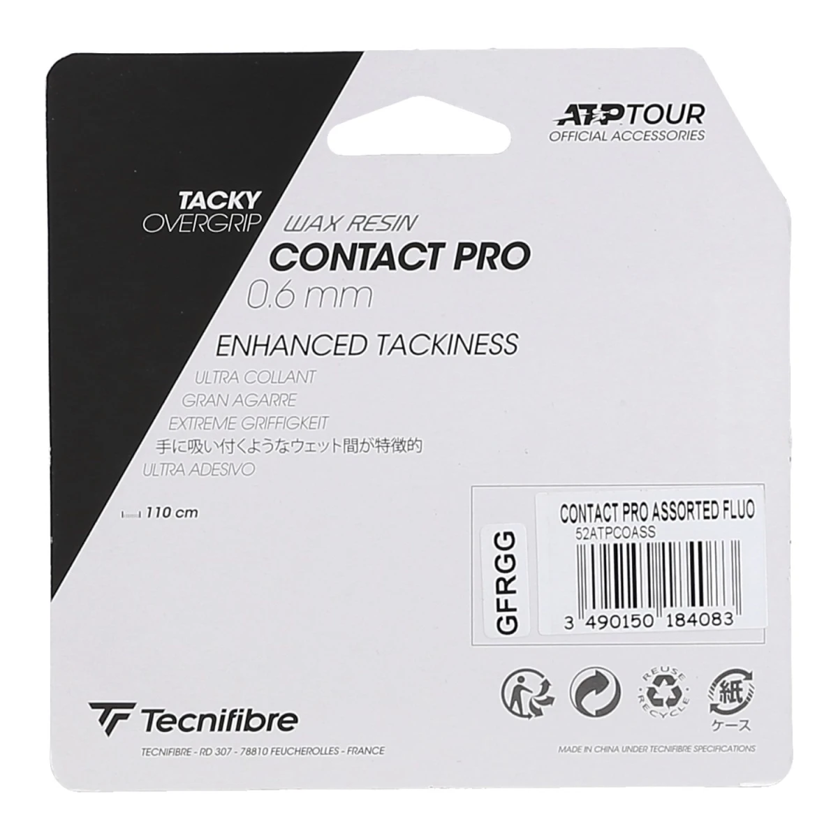 Tecnifibre Overgrip Contact Pro 0.6mm (Griffigkeit) Sortiert 3er – Bild 2