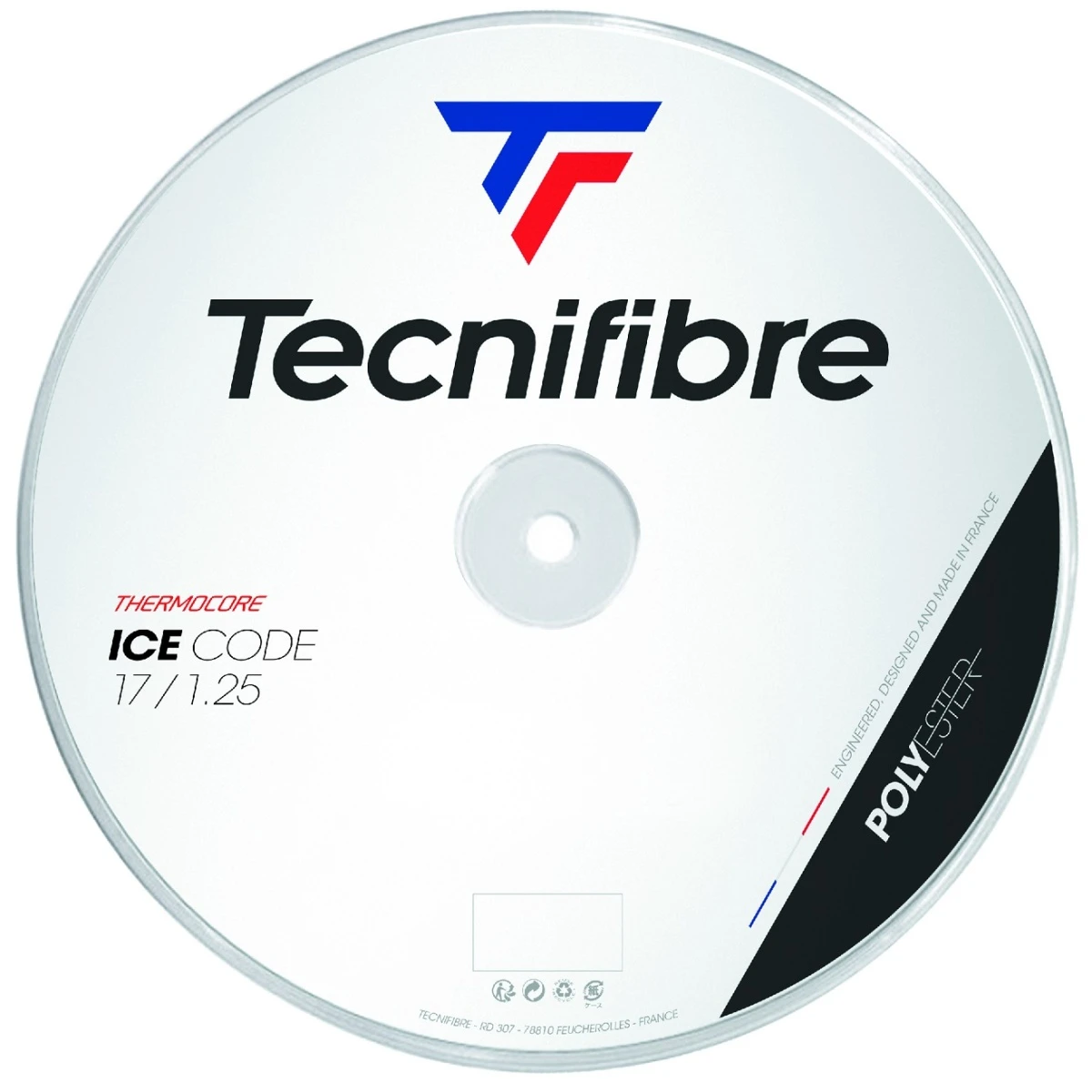 Tecnifibre Tennissaite Ice Code (Haltbarkeit+Power) Weiss 200m Rolle