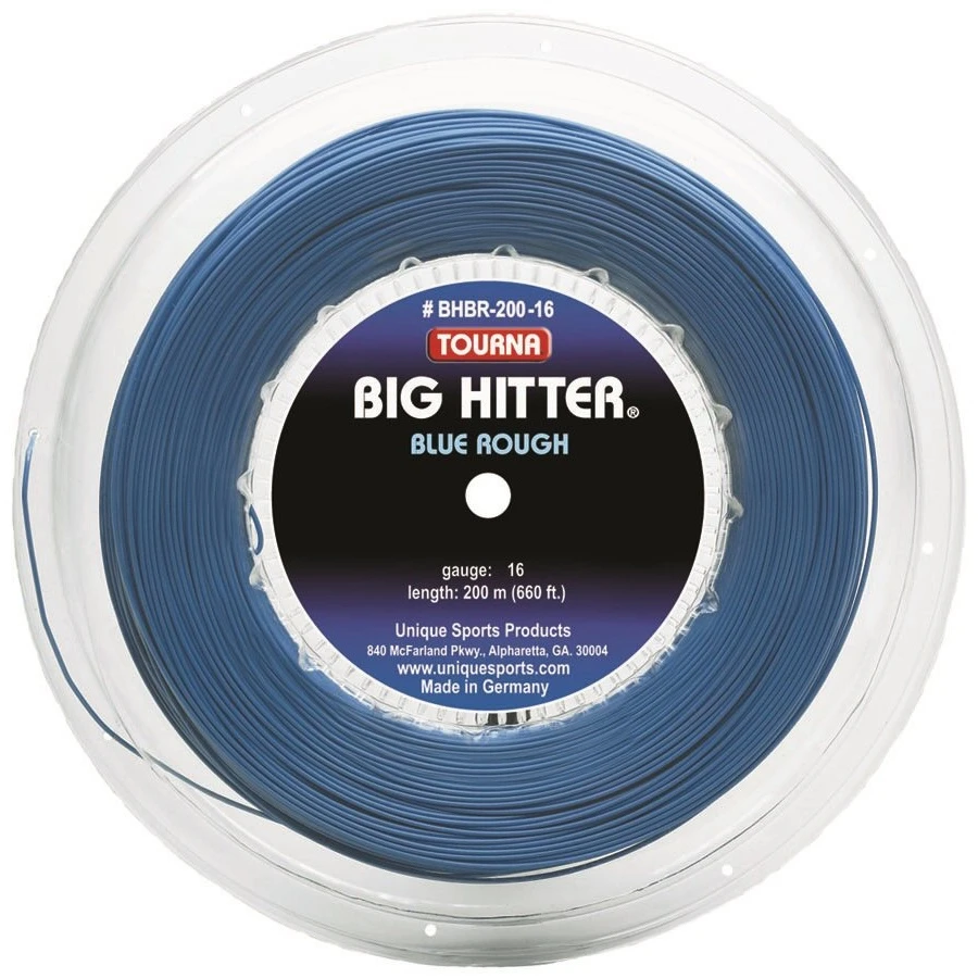Tourna Tennissaite Big Hitter Rough (Haltbarkeit+Spin) Blau 220m Rolle