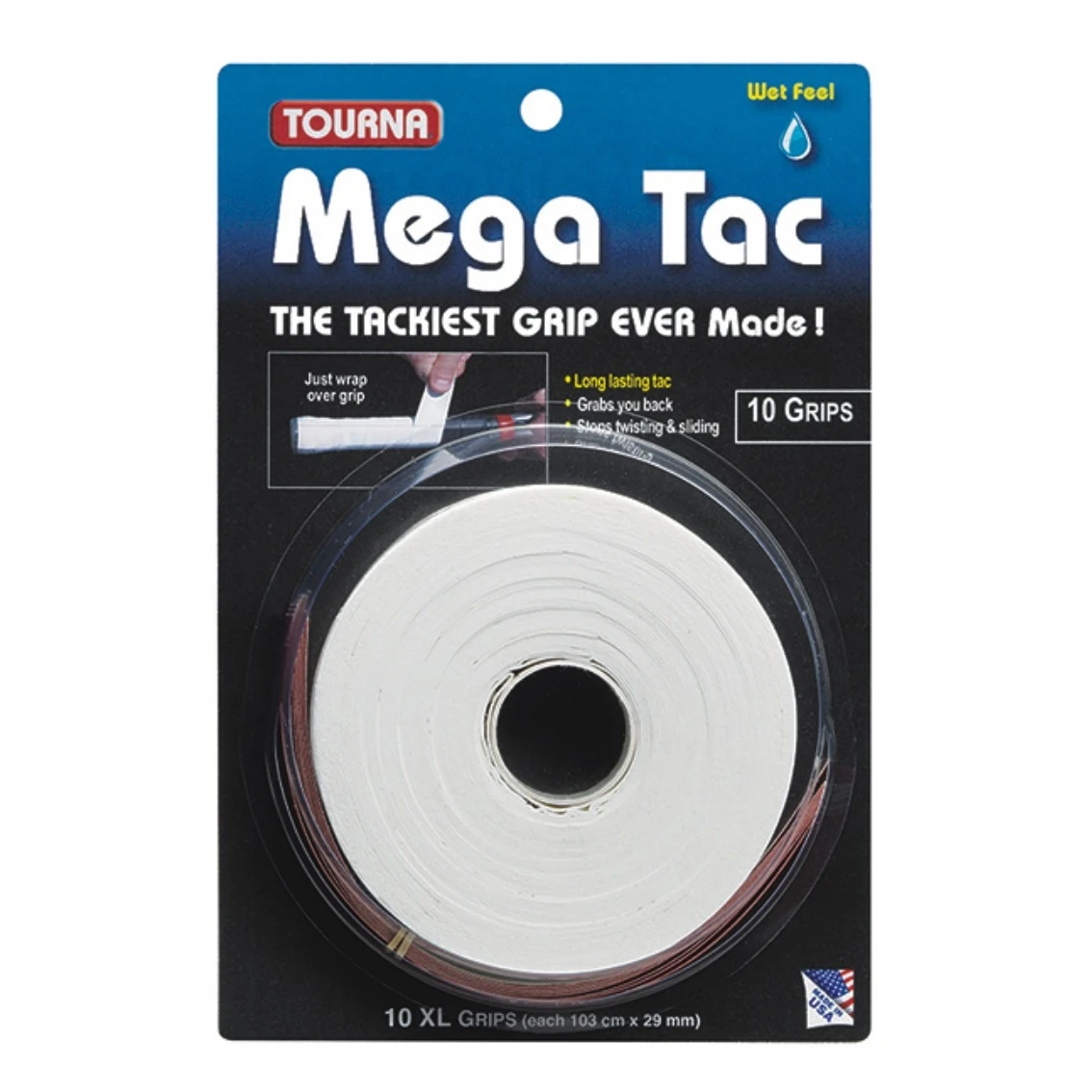 Tourna Overgrip MegaTac Weiss 10er Rolle