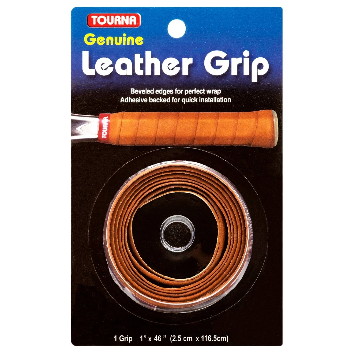 Tourna Basisband Genuine Leder 1.5mm (direkter Feel/glatt) Braun - 1 Stück