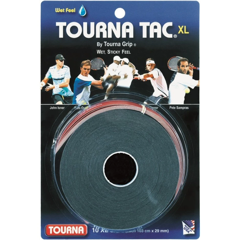 Tourna Overgrip Tac XL 0.55mm Schwarz 10er
