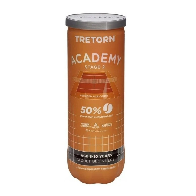 Tretorn Methodikbälle Stage 2 Academy Gelb/orange Dose 3er – Bild 3