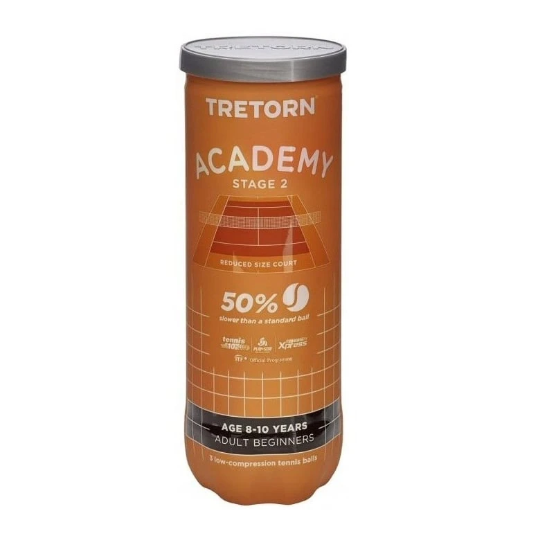 Tretorn Methodikbälle Stage 2 Academy Gelb/orange Dose 24x3er Im Karton – Bild 3